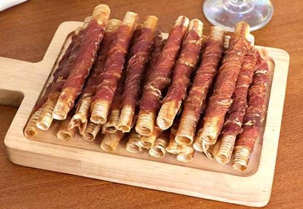 Duck meat wrapped in goose throat