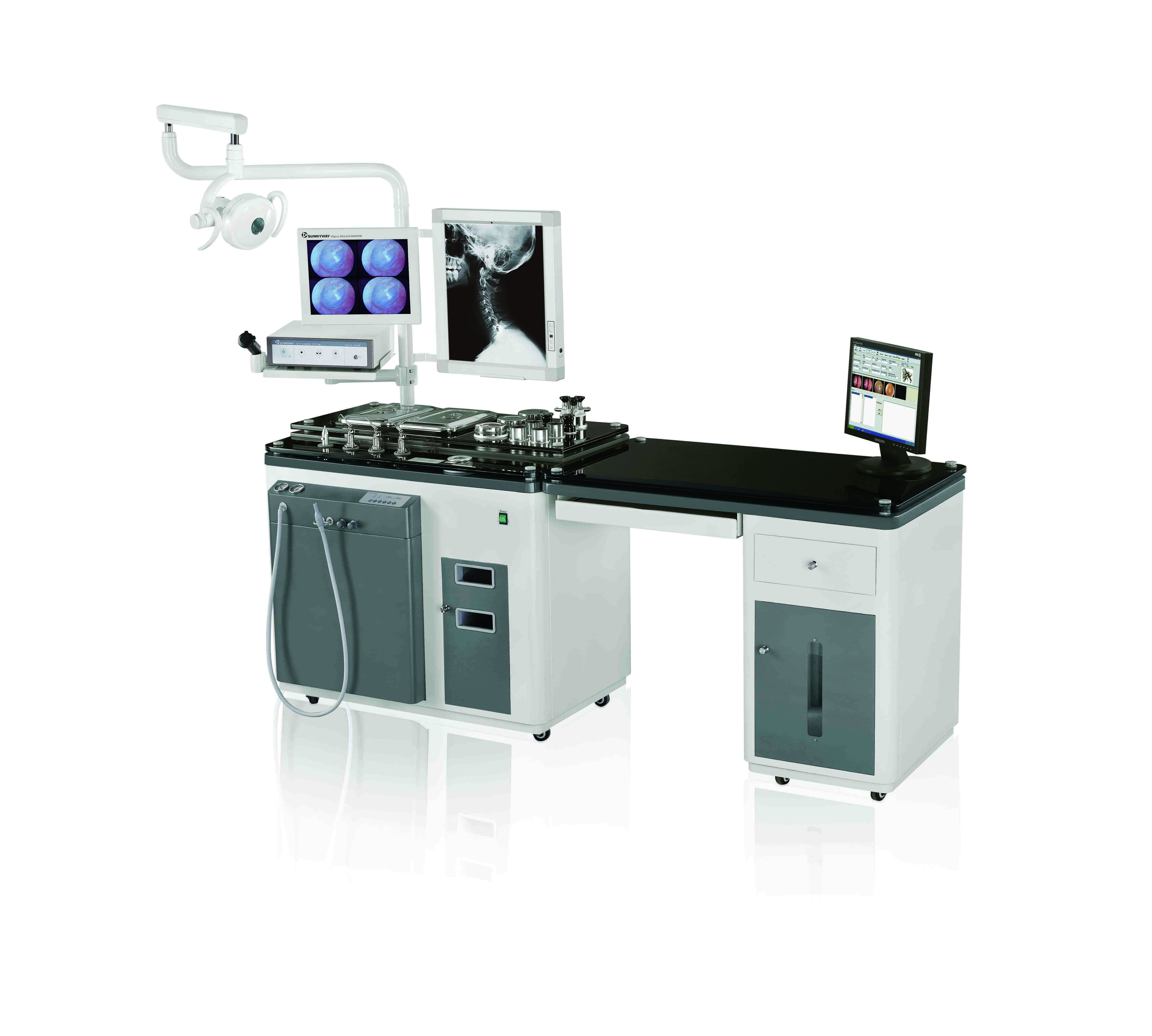 CE Approved Ear Nose & Throat Treatment Unit with Luxury ENT Treatment Chair Unit