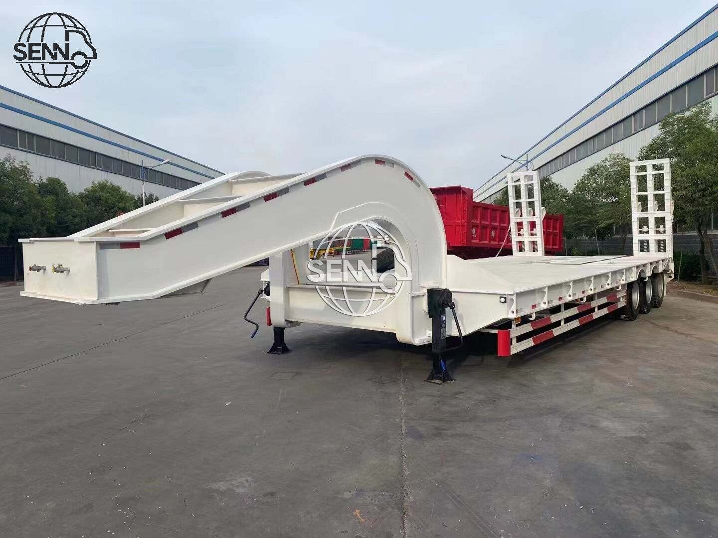 3 Axle 50ton 70ton 90ton Best Quality Low flatbed trailer for Sale