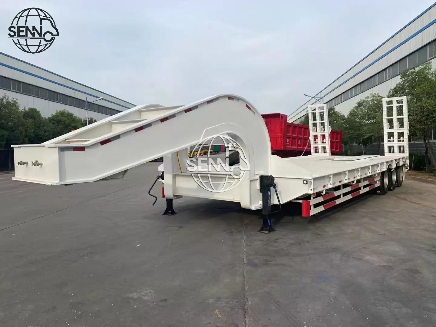 3 Axle 50ton 70ton 90ton Best Quality Low flatbed trailer for Sale