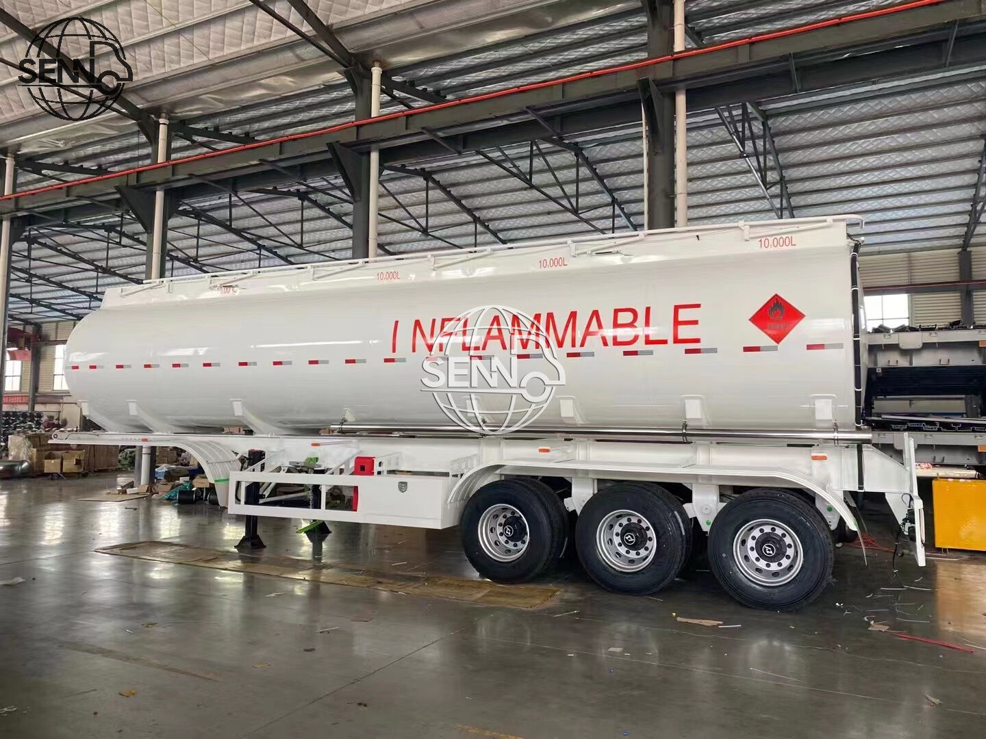 Senno 3 axle Steel 5 compartments 45000 Liters Petroleum Diesel semitrailer fuel tank trailer