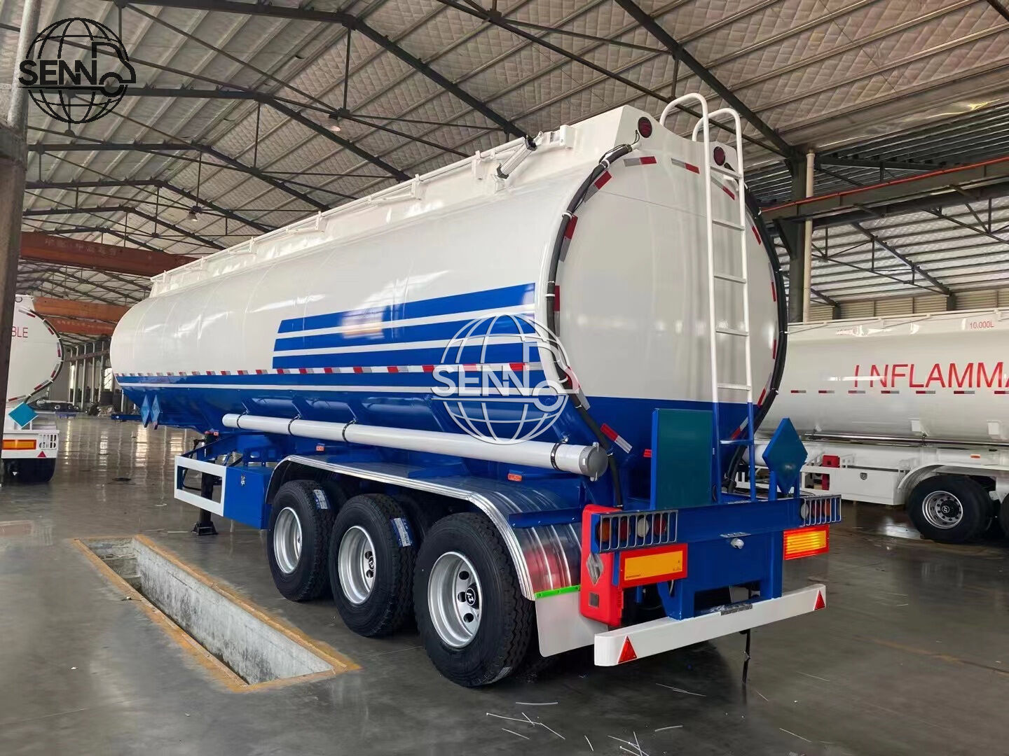 Senno 3 axle Steel 5 compartments 45000 Liters Petroleum Diesel semitrailer fuel tank trailer