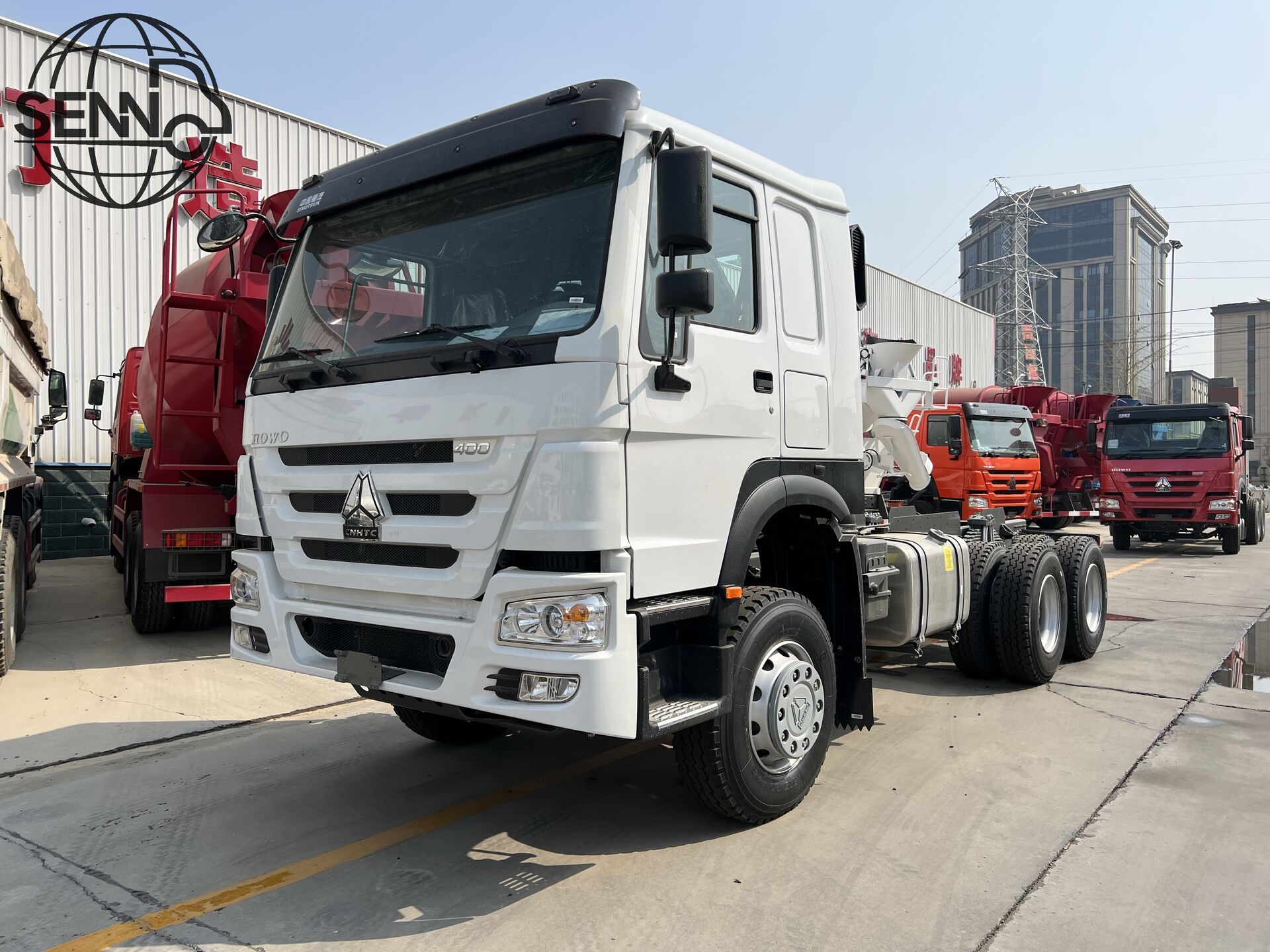 New Model White Color Sinotruk Howo 400HP Dump Truck Chassis for Sale