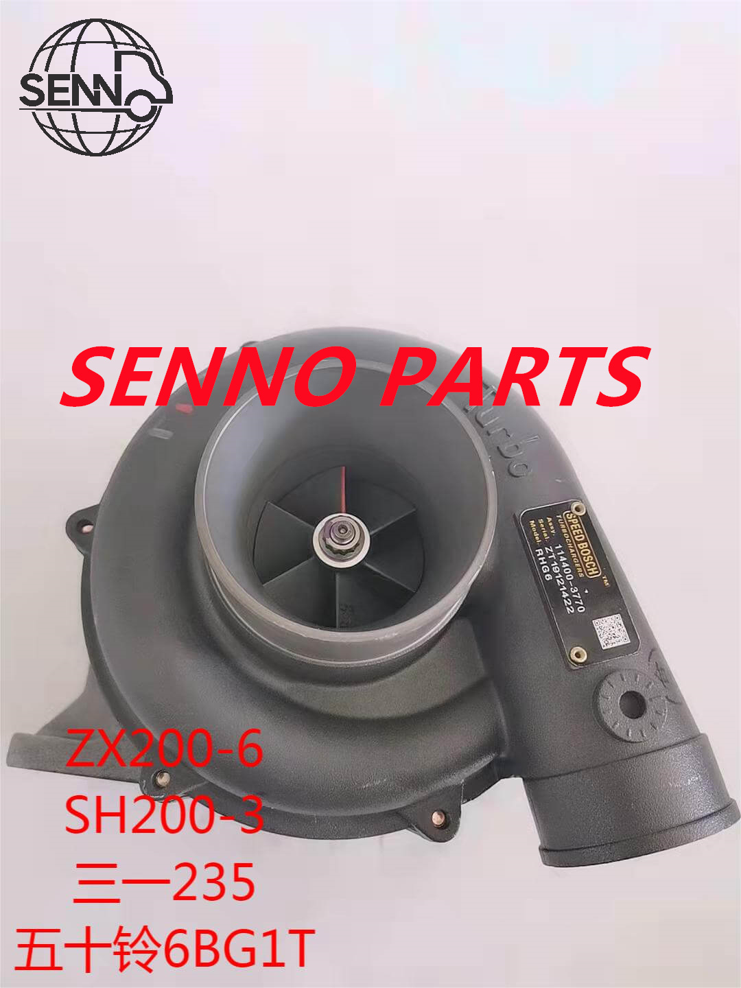 HITACHI ZX200 SH200-3 SANY235 AA-6BGIT Engine turbo  114400-3770