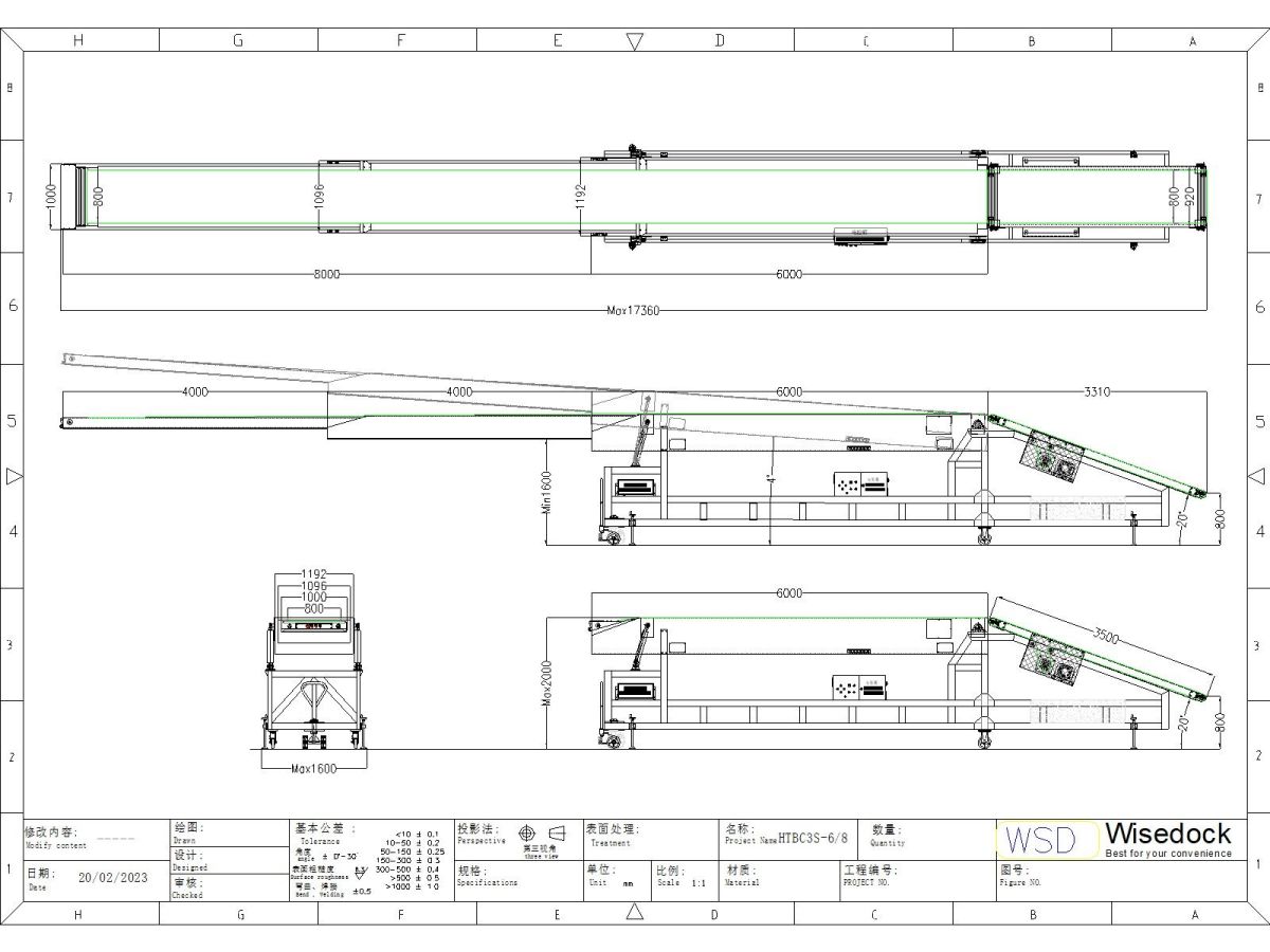 Wisedock telescopic conveyor HTBC3S-6-8 drawing.jp