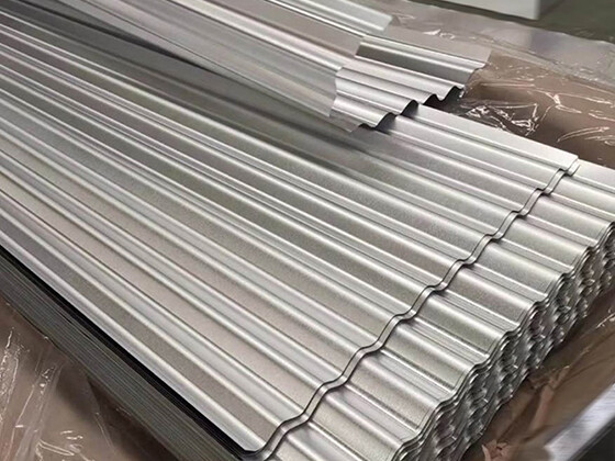 Galvanized corrugated steel sheet