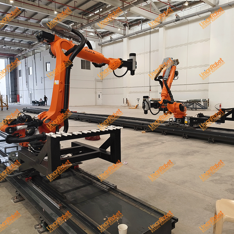 Milling robot with HSD spindle