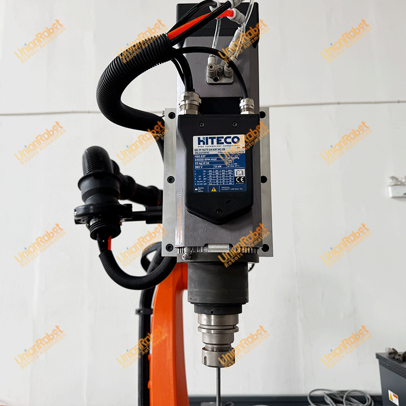 Stone milling robot with positional turntable