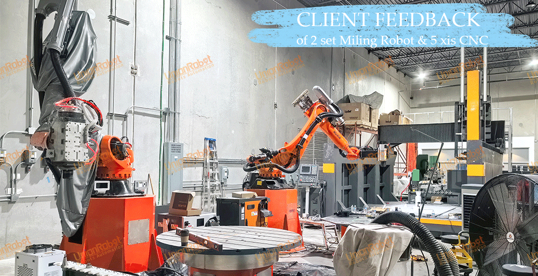 Client Feedback of 2 set stone milling robot and 5 axis cnc Client Feedback of 2 set stone milling robot and 5 axis cnc