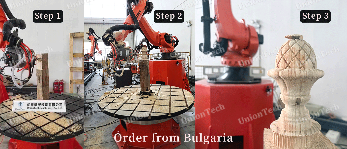 Bulgarian Customer Ordered KR210-2900 7 Axis Milling Robot for Wooden Crafts Processing Bulgarian Customer Ordered KR210-2900 7 Axis Milling Robot for Wooden Crafts Processing