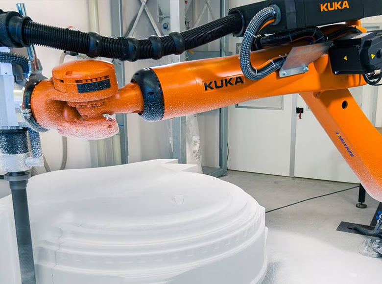 Large Foam Mold Processing Industry, Powered by Robotic Arms for Takeoff