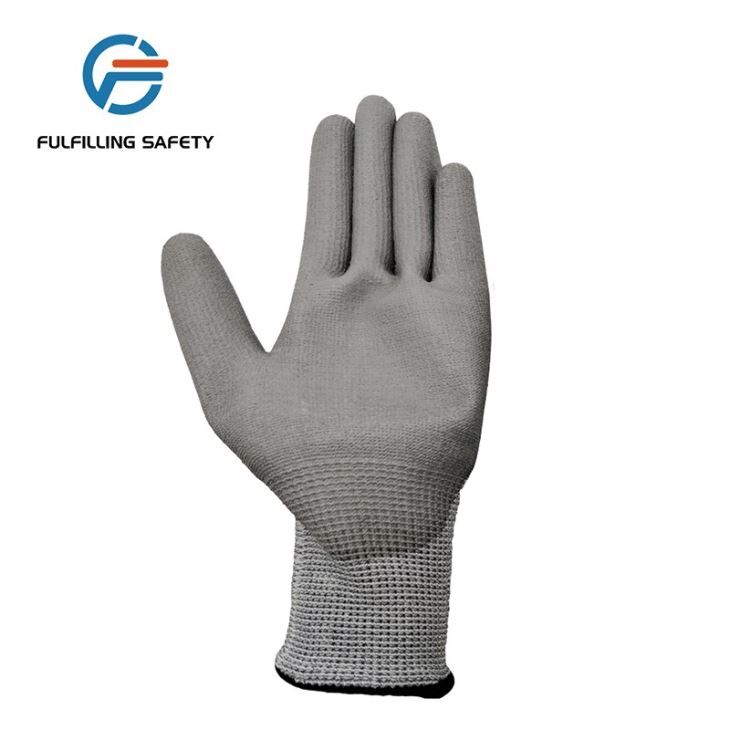 PU Gray Cutting Protective Gloves