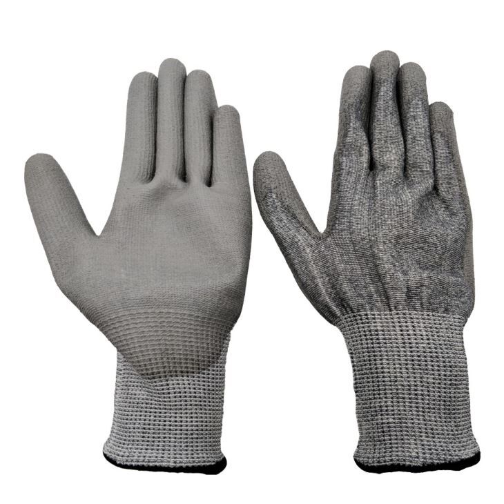 PU Gray Cutting Protective Gloves