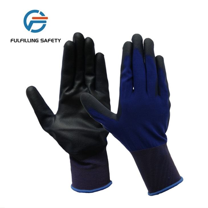 18 Gauge Blue PU Coated Gloves