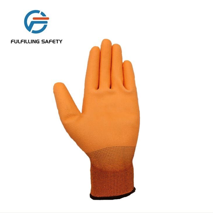 Fluorescent Yellow PU Coated Gloves