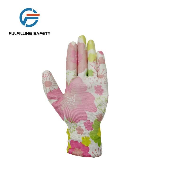 Colorful PU Palm Coating Gloves