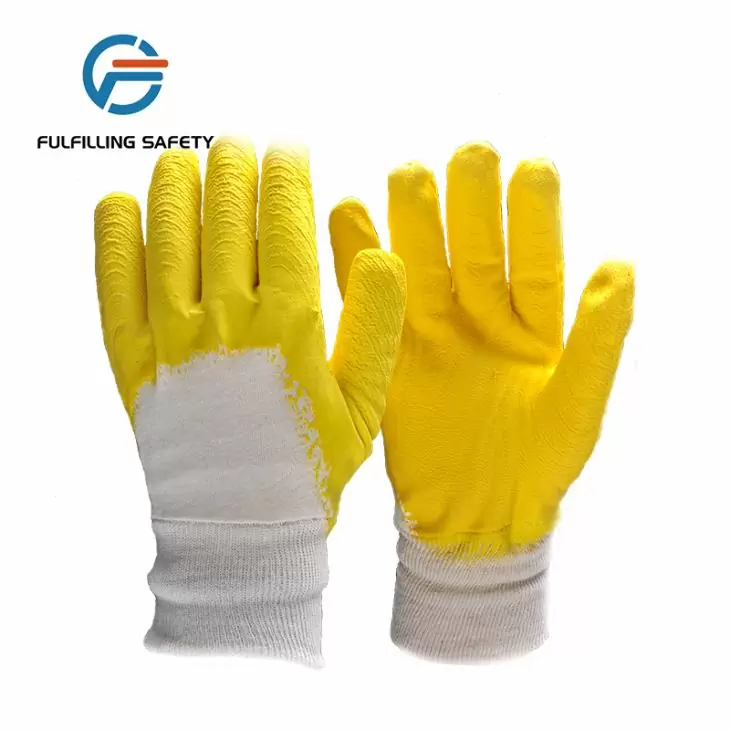 Wavy Latex Coated Gloves