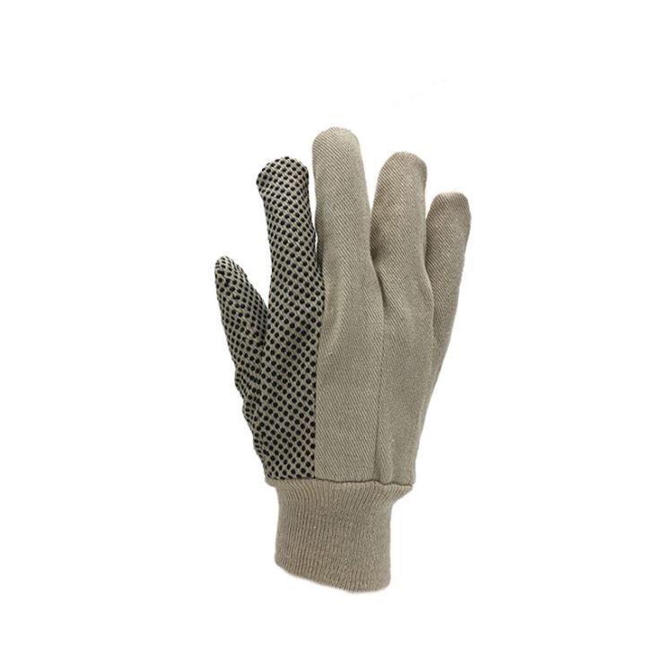 Cotton Canvas PVC Dots Gloves
