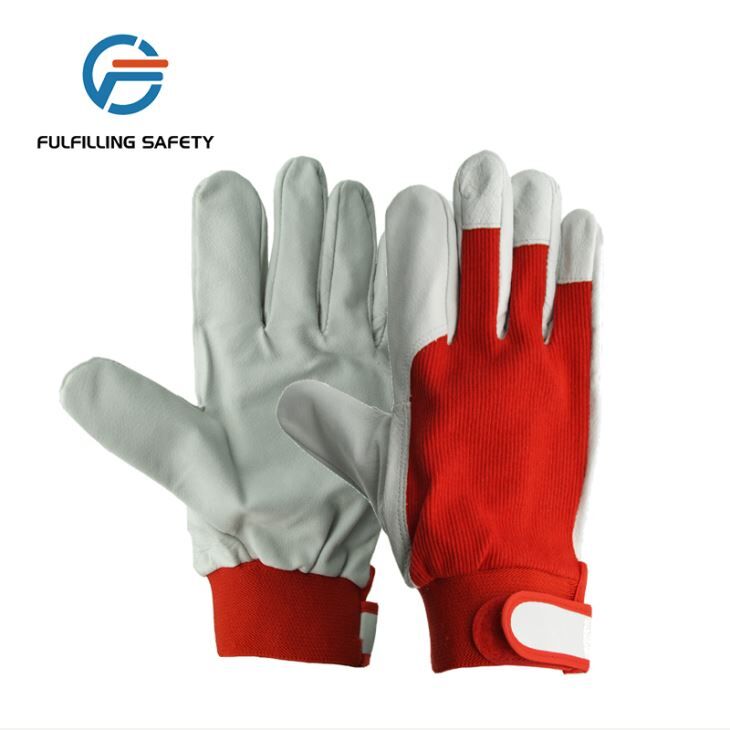 Red Pig Leather Gloves