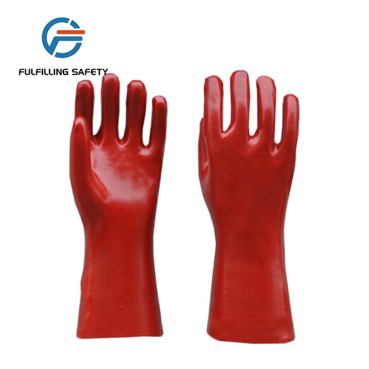 Red Single Dipped PVC Gloves Red Single Dipped PVC Gloves