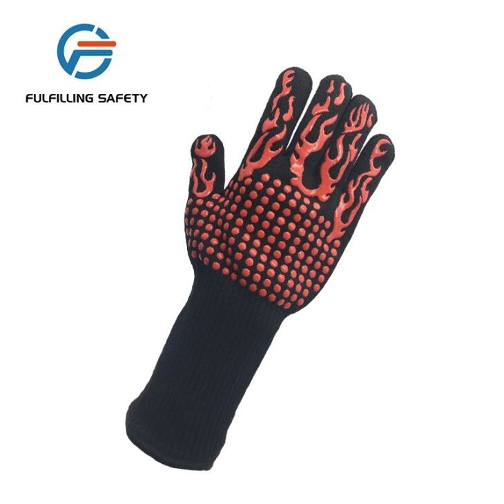 Double-sided Red Silicone Gloves