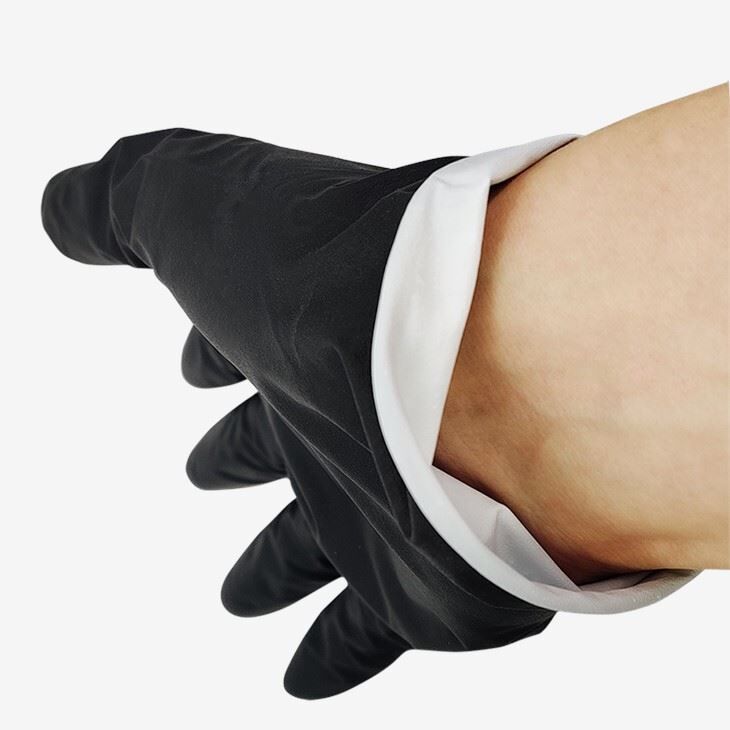 Disposable Black White Nitrile Gloves