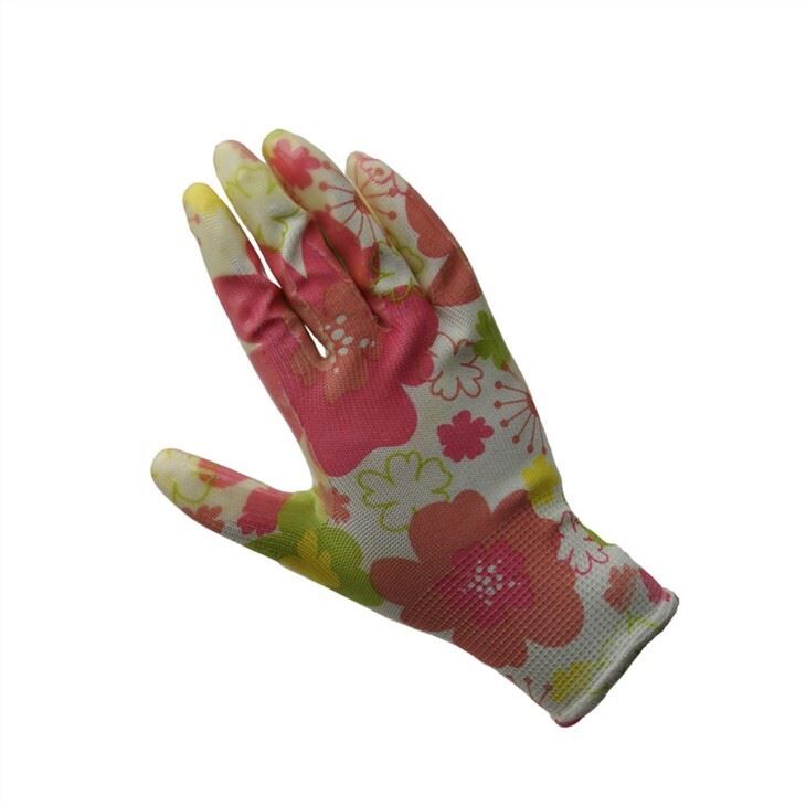Colorful Nitrile Coated Gardening Gloves