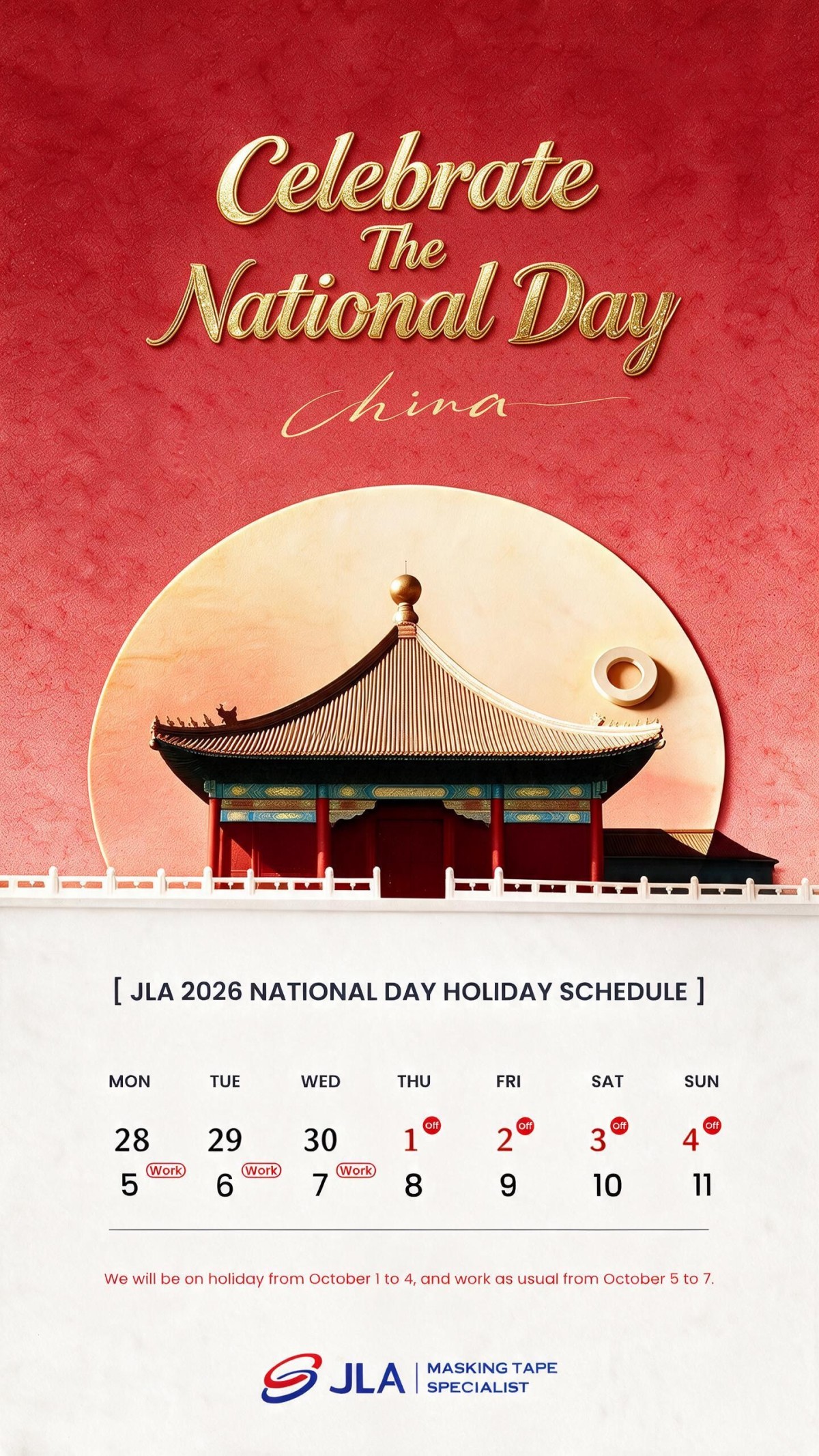 国庆英文海报_2M以内 JLA 2026 Mid-Autumn & National Day Holiday Notice