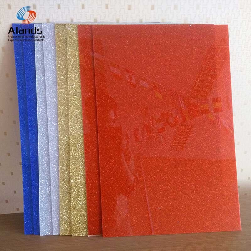 Alands 3mm thickness acrylic glitter sheet