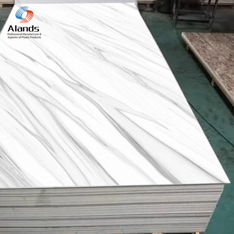 New design waterproof plastic 3mm sheet marble color/ pvc wall panel uv board price