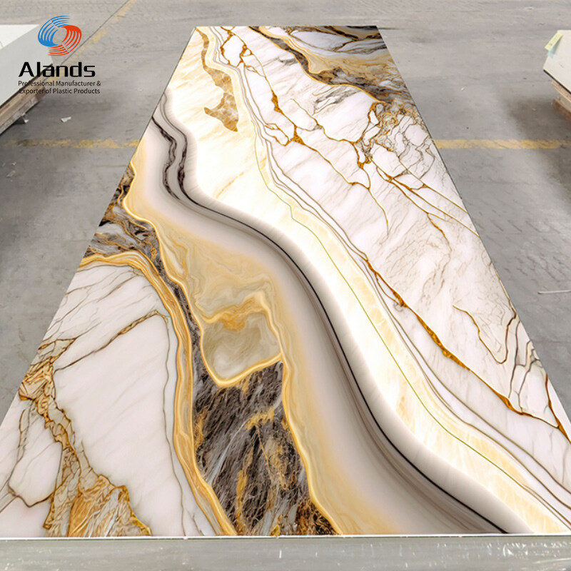 Waterproof fire resistance UV marble sheet PVC Marble Board
