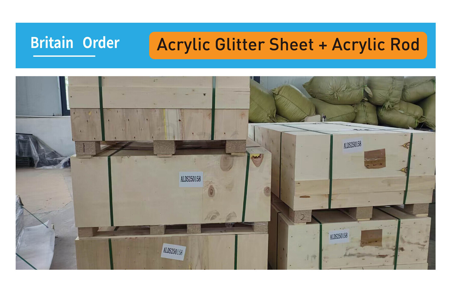 Acrylic Glitter Sheet And Acrylic Rod Ready for Dispatch