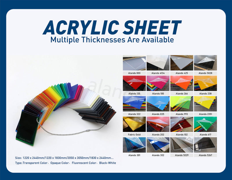 Acrylic Sheet Color Options and Material Samples