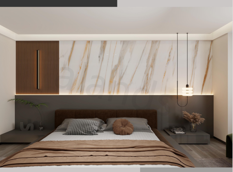 Vertical Gold & Grey Linear Marble (8097 Style)