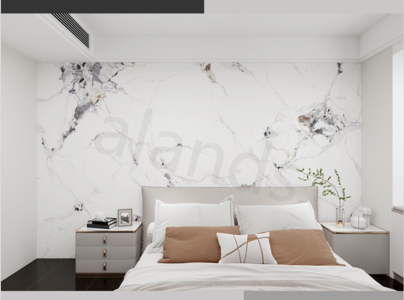WhiteGrey Mineral Marble Wall (80101 Style)