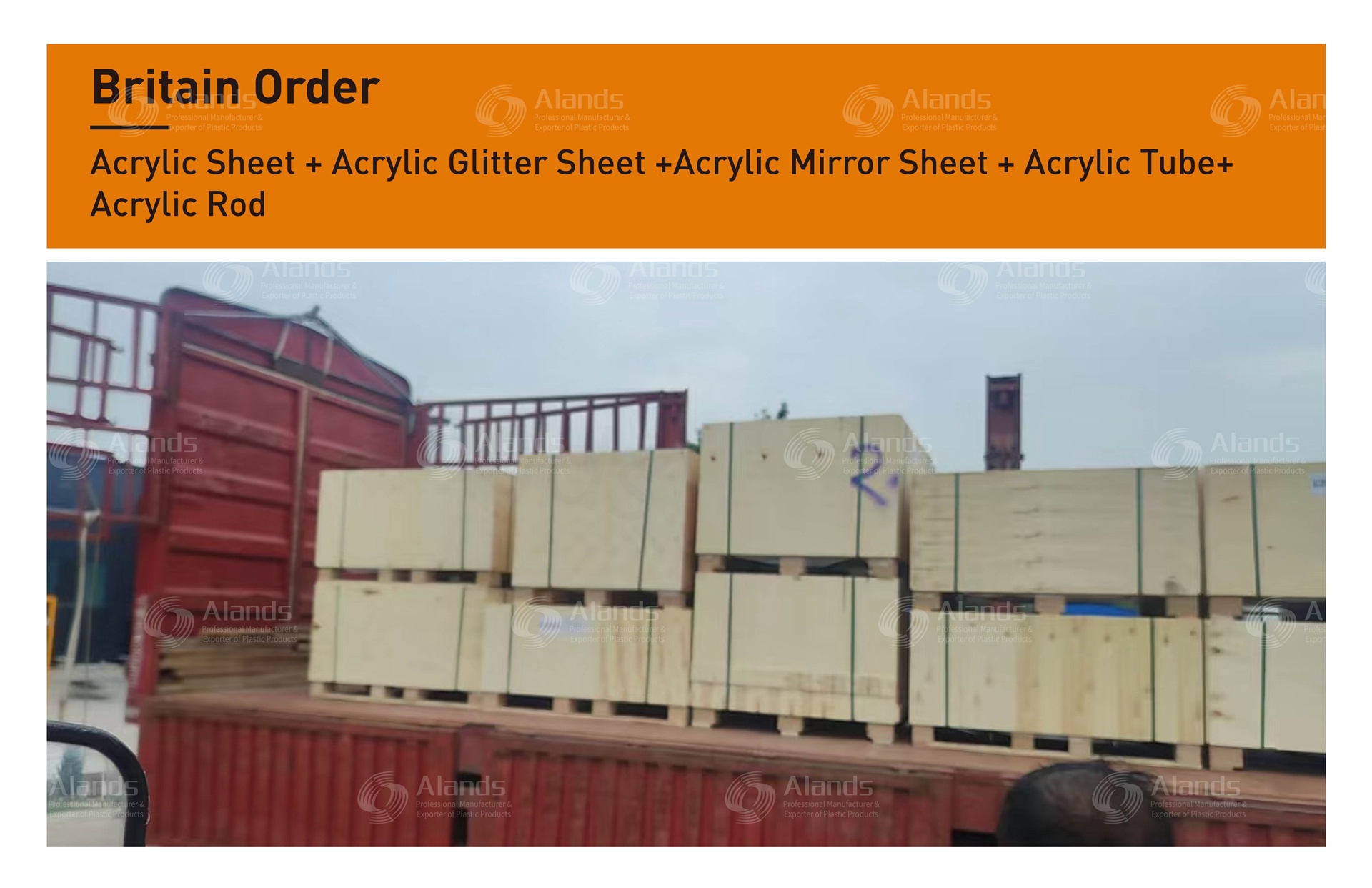 Bulk Acrylic Sheet Shipment to Britain: Clear, Glitter, Mirror Sheets, Tubes, and Rods Ready for Commercial Use