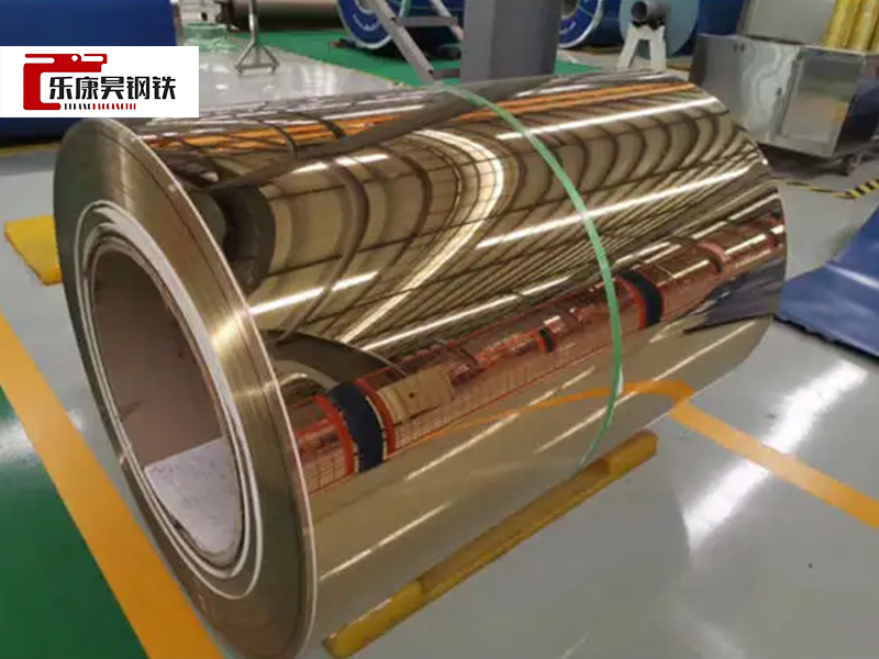 Titanium gold mirror coil steel stainless 304 gold plating stainless steel coil