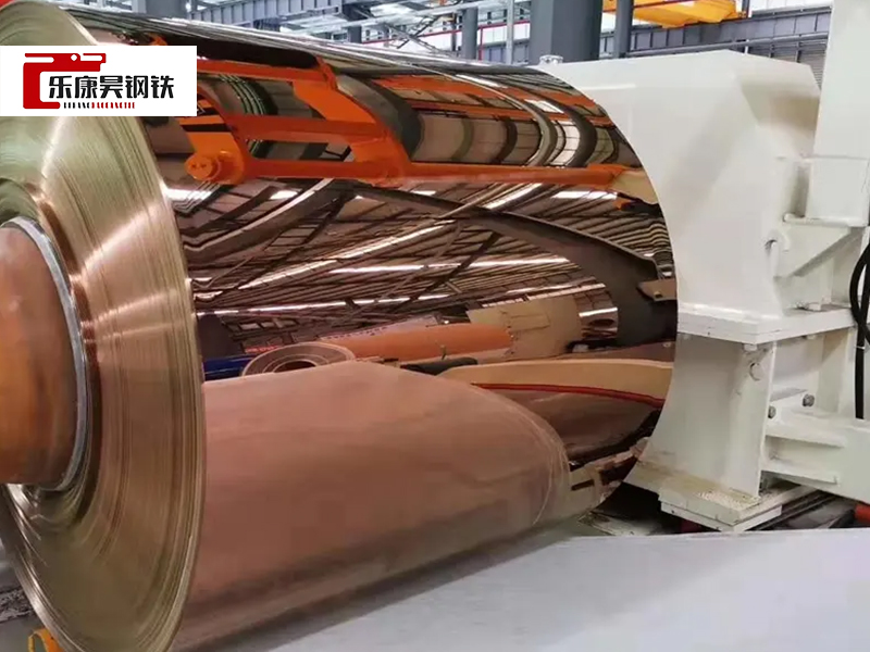 Mirror rose golden stainless steel coils