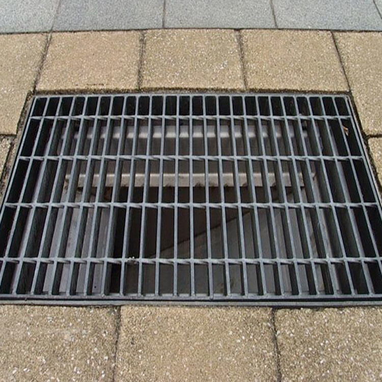 Steel grating for car wash drainage ditch cover