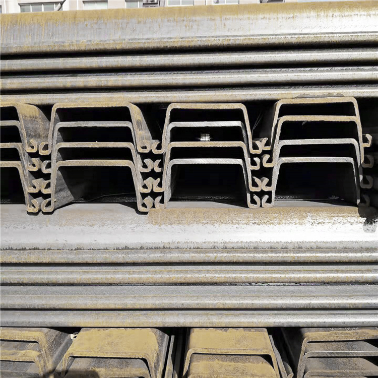 Deep foundation pit steel plate pile locking steel pipe pile