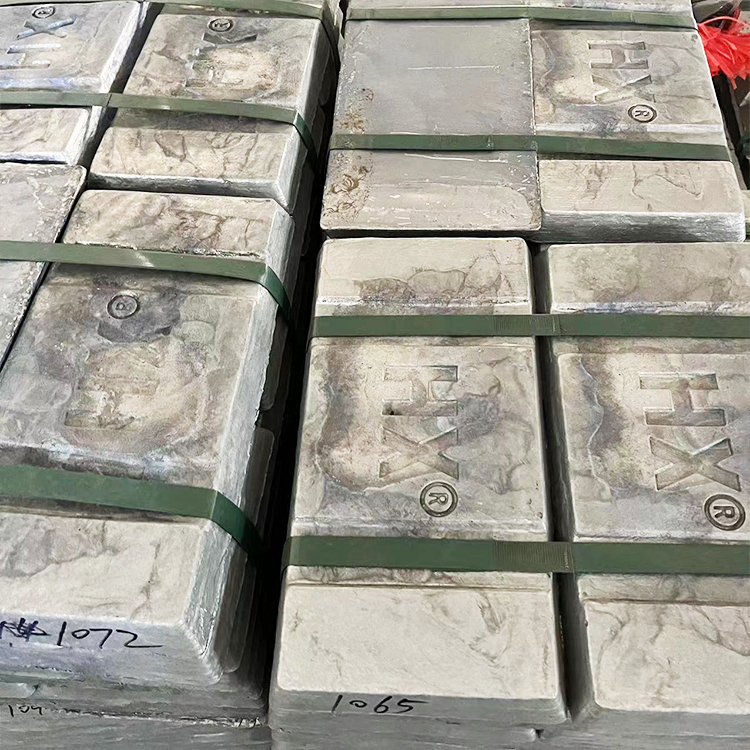 Stable and stable quality metal zinc ingots for mechanical processing