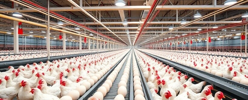 نظام جمع البيض الآلي