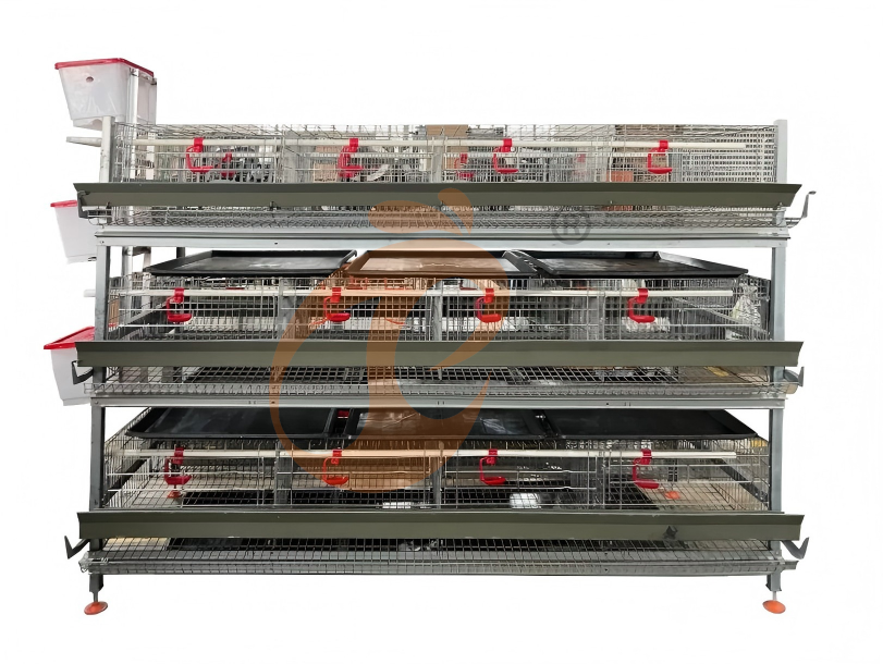 Manual Broiler Harvest, Semi Automatic H Frame Broiler Battery Cage System