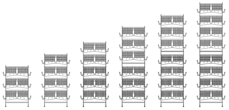 The size of egg layer chicken cage and battery cag