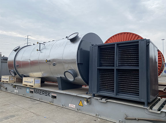 A 5t/h waste heat recovery boiler passed SGS inspection and ready to delivery.