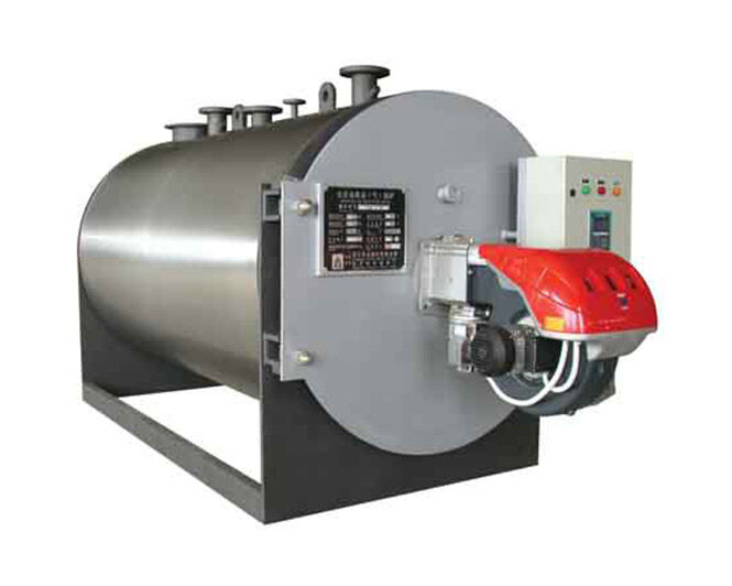 Oil/gas fired hot water boiler