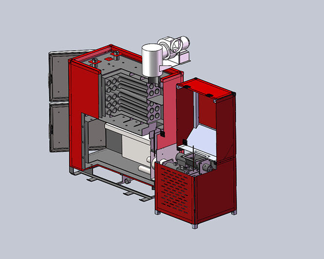 Biomass pellet fired boiler (commercial use)