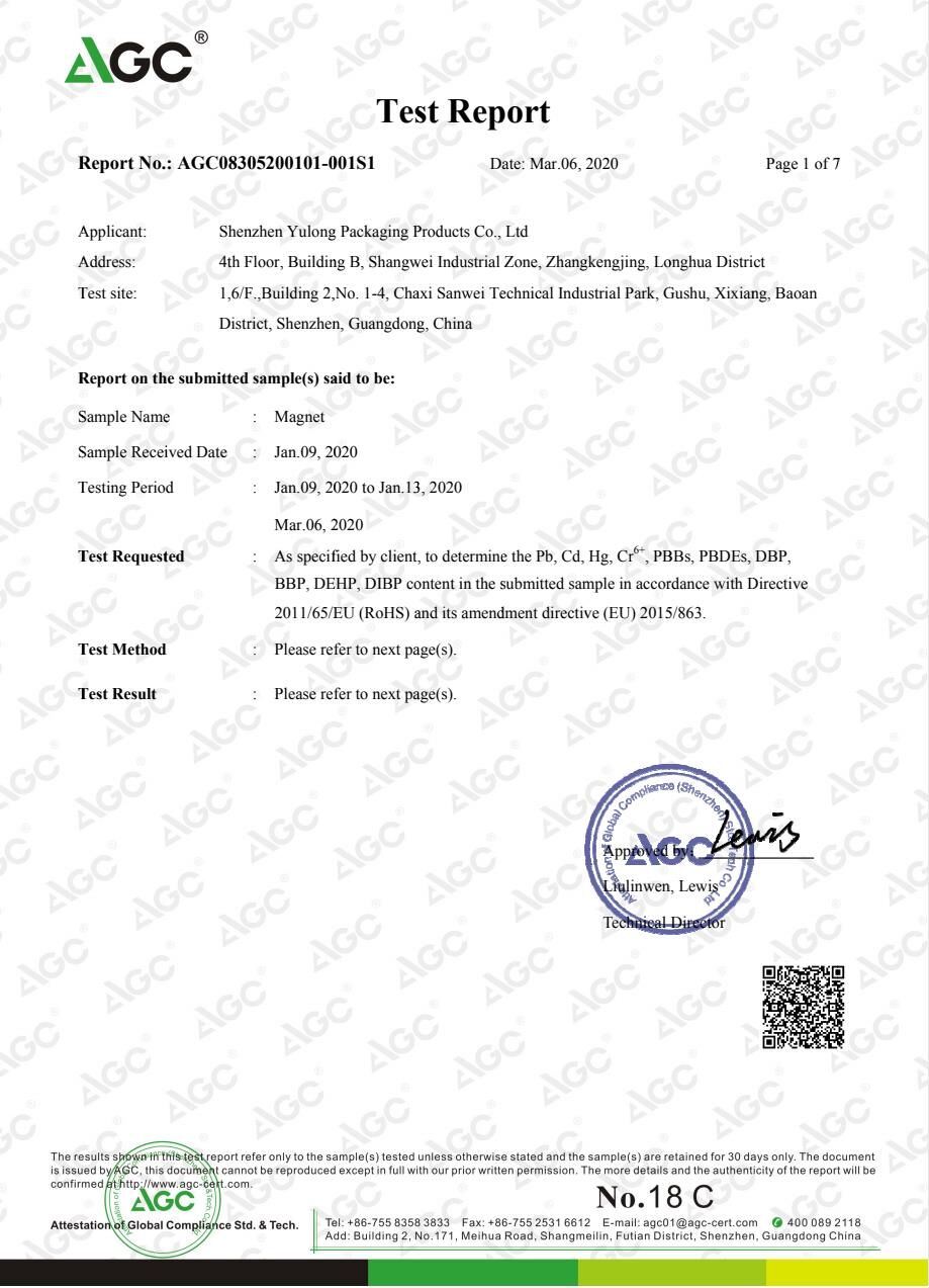 AGC, ISO, FSC, SGS CERTIFICATE