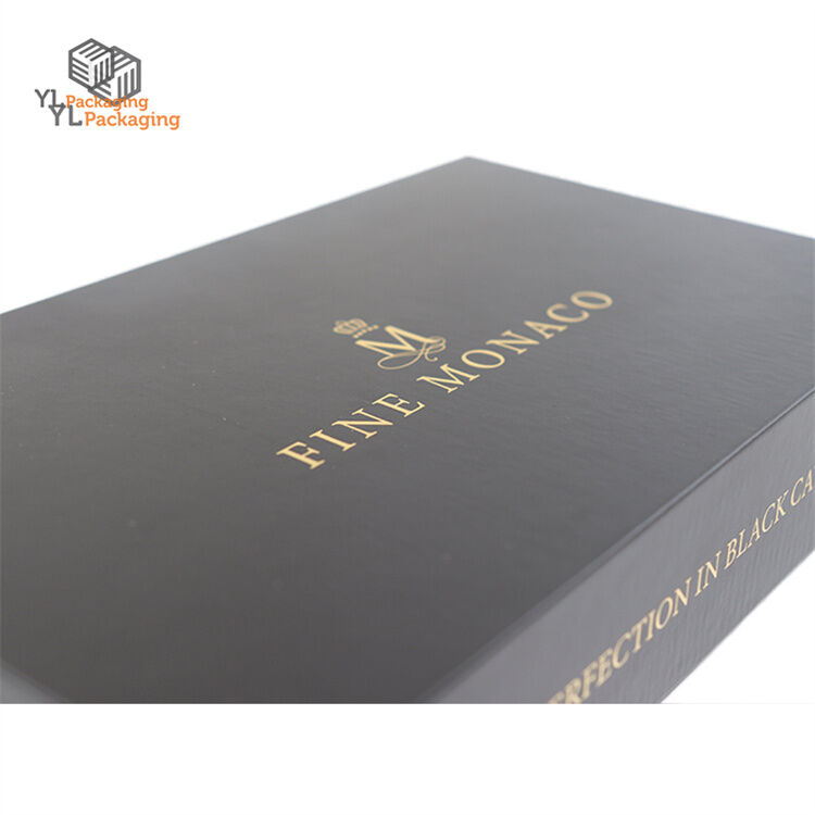 matte black caviar gift box with embossed logo and ice bag