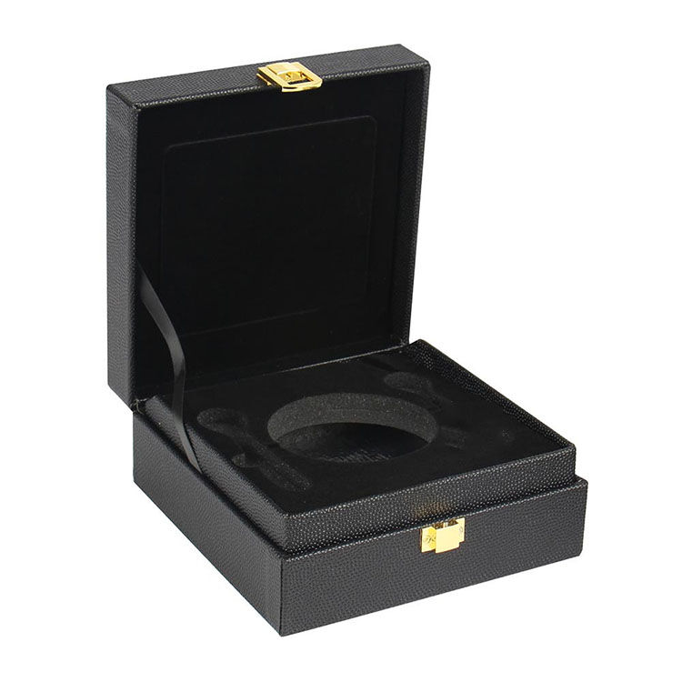 high quality pu leather caviar packaging box with EVA Inside